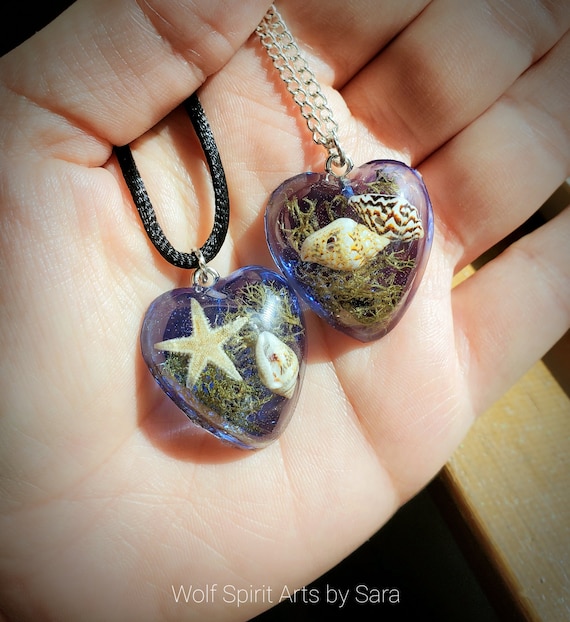1pc Crystal Gemstone Heart Shaped Pendant Necklace, Elegant Ocean Heart  Design | SHEIN USA