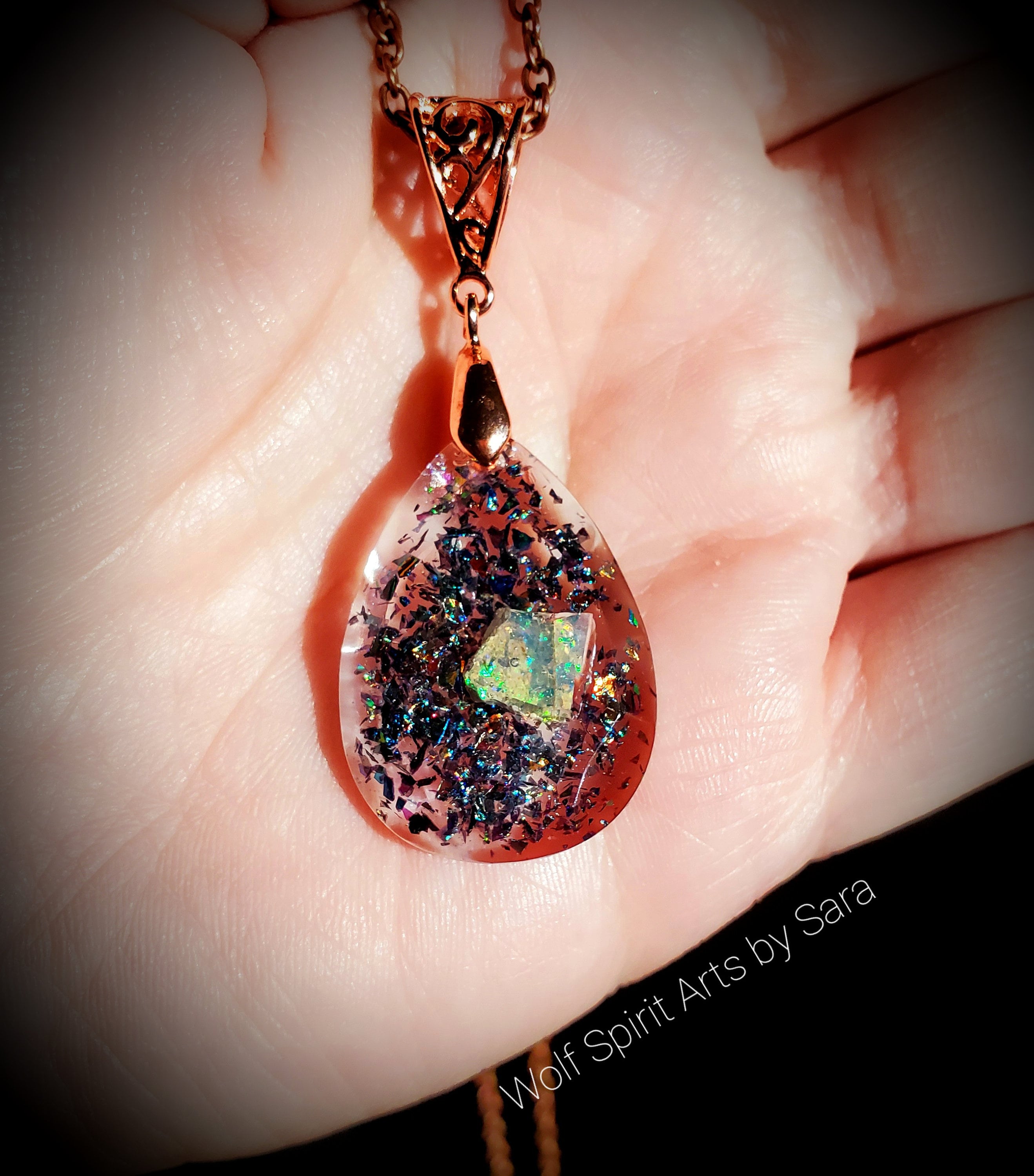 Fire and Ice Welo Opal pendants resin jewelry resin pendant Etsy