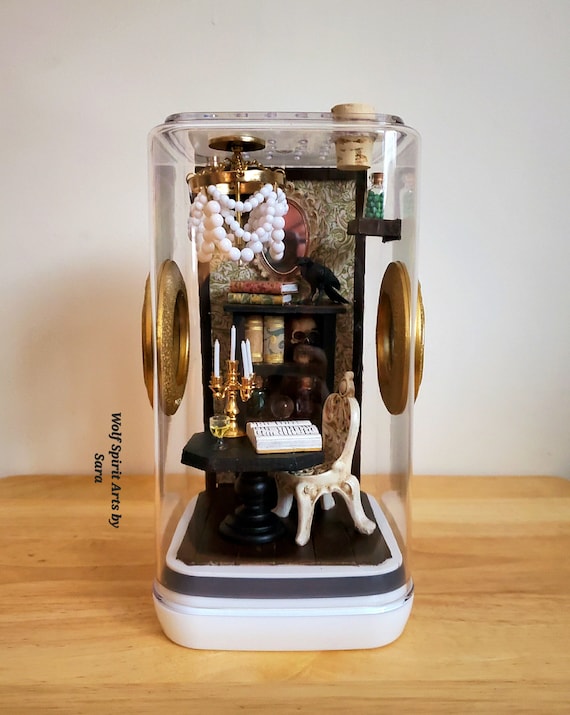 Made-to-order Gothic Study Jumping Spider Enclosure, Jumping