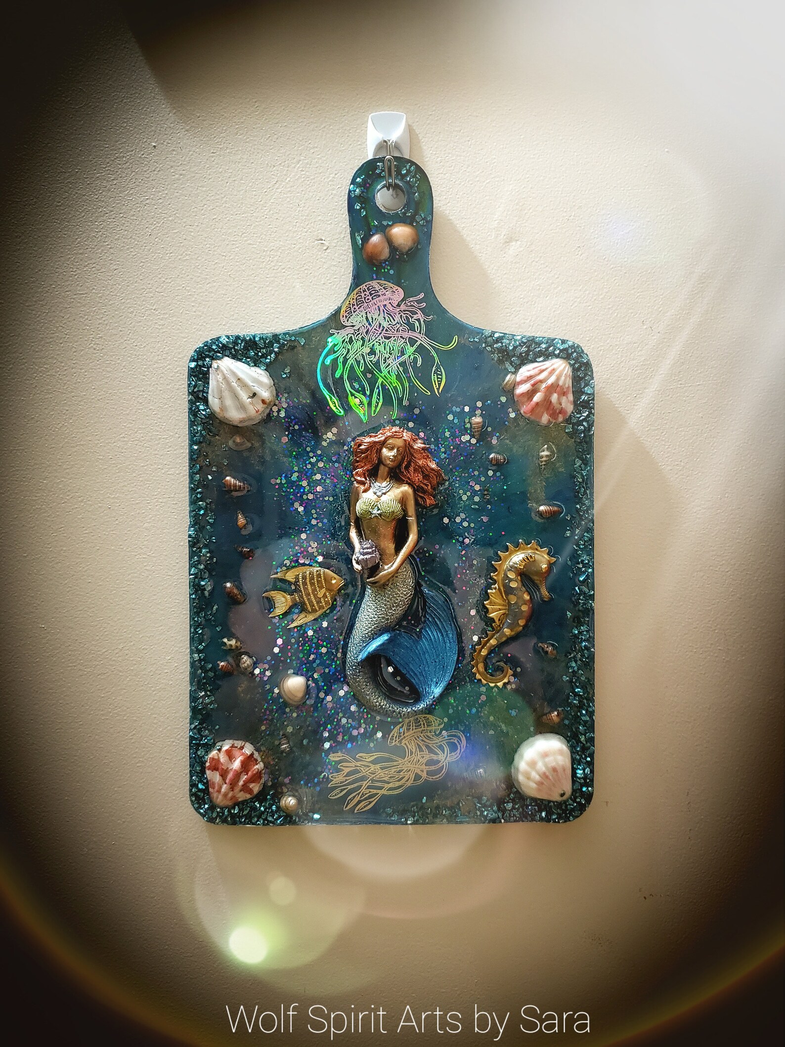 Mermaid Fantasy wall piece resin art resin decor handmade Etsy
