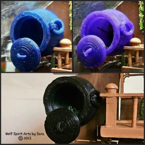 RTS Mystical cauldron jumping spider hide, Jumping Spider decor, enclosure accessories, Pet Home, Hide, Arachnid, witchy, magical