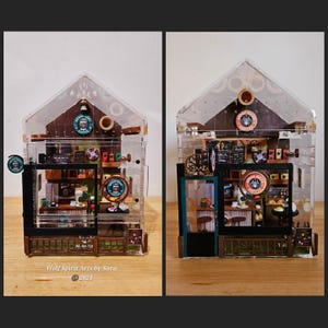 Beställningsvänlig "ombyggd" DELUXE 6x9 lysande Spood Bucks kaffeinhägnad, hoppande spindeldekor, hoppande spindelinhägnad, hoppande spindel