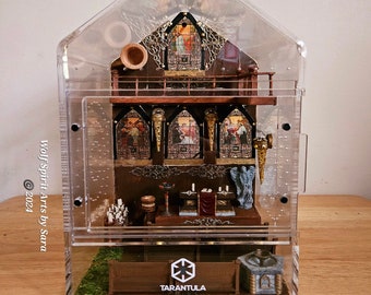 Made-to-order DELUXE 6x9 Light-up Gothic Church Enclosure, Jumping