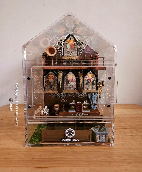 Made-to-order DELUXE 6x9 Light-up Gothic Church Enclosure, Jumping