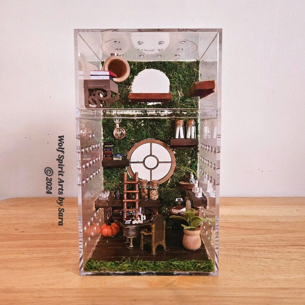 Op bestelling gemaakte tovenaarsstudie behuizing springspin, decoratie springspin, accessoires behuizing springspin, springspin