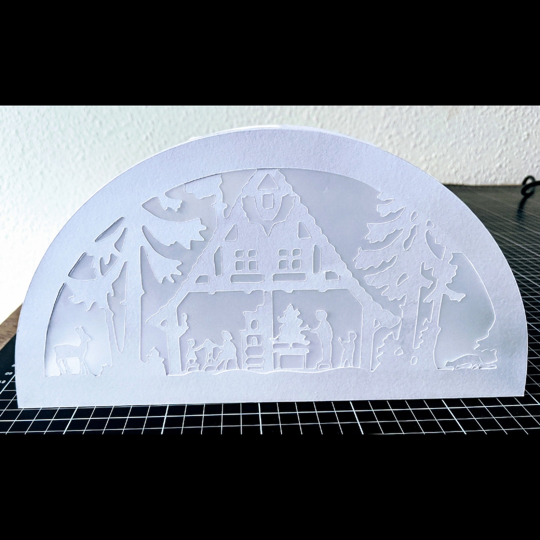 Plotter File Window Picture/table Decoration/light Box Cottage in the