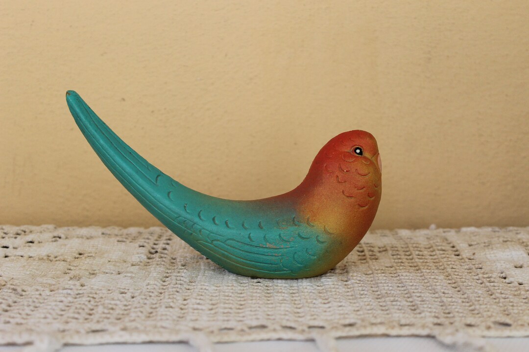 Vintage Toy Rubber Toy Parrot Soviet Toy Kid Toy Etsy