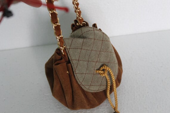 small suede purse