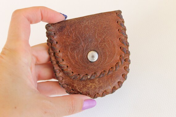 real leather purse