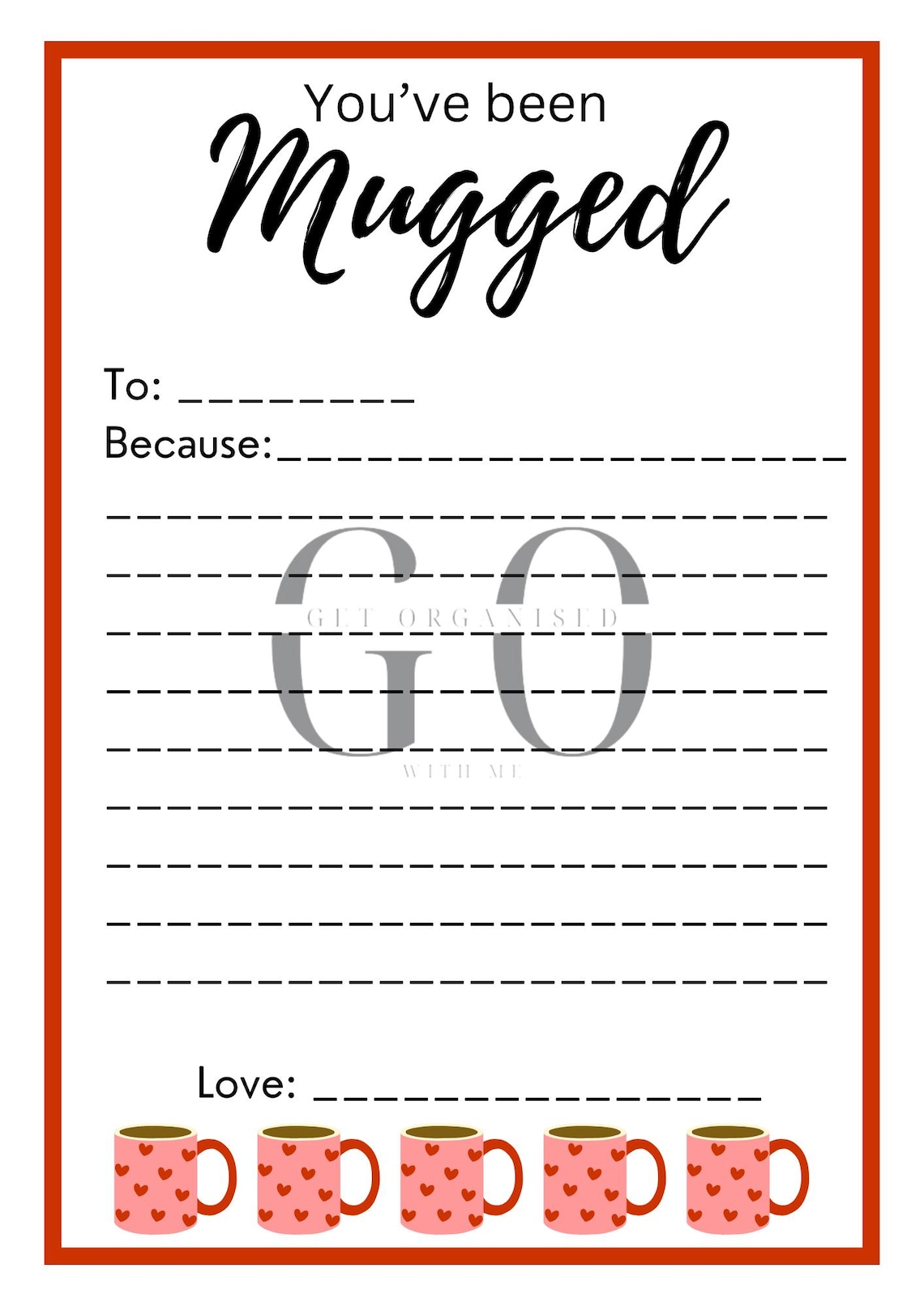 Beenv You’ve Been Mugged Printable - Etsy