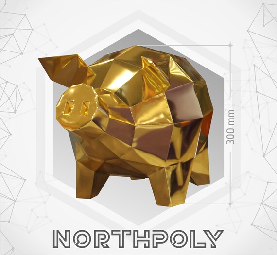 Pig Northpoly Pepakura Lowpoly Low Polygon 3d Papercraft Papercraft Handmade Paper Sculptures Diy Origami Pdf Download Pig Year