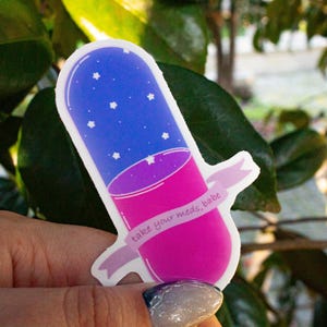 Sticker rappel auto-soins Med - Bracelet de bien-être brillant et imperméable