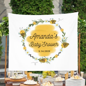 What Will It Bee Bee Gender Reveal Backdrop Bee Baby Shower Etsy