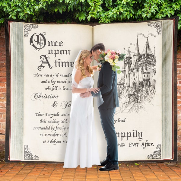 Fairytale Wedding Backdrop, Enchanted Wedding Photo Booth Backdrop, Happily Ever After Backdrop, Cinderella Wedding Decorations, Unique