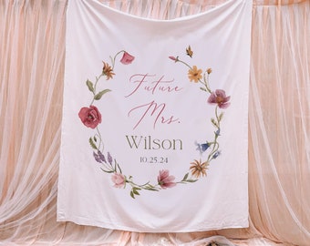 Future Mrs Backdrop, Wildflower Bridal Shower Decor, Boho Bridal Shower Decorations, Bride To Be Backdrop, Wildflower Banner