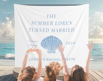 The Summer I Turned Married Bachelorette Party Backdrop, Cousins Beach Decorations, TSITP Bach Party, Team Conrad, Beach Bachelorette Banner