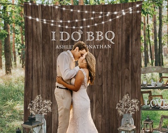 Engagement Backdrop, I Do BBQ Sign, I Do BBQ Decorations, Couples Shower Banners, BBQ Rehearsal, Backyard Engagement Party Decorations