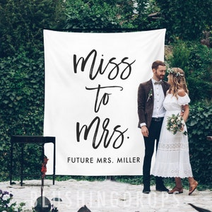 Miss To Mrs Sign, Bridal Shower Backdrop, Bridal Shower Decorations, Future Mrs Banner, Bridal Backdrop, Bridal Shower Sign, Bridal Party