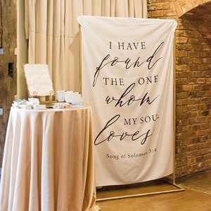 Fabric Wedding Sign, Wedding Banner, Wedding Calligraphy Sign, Fabric Backdrop, Wedding Tapestry, Large Wedding Sign, Rustic Wedding Signage