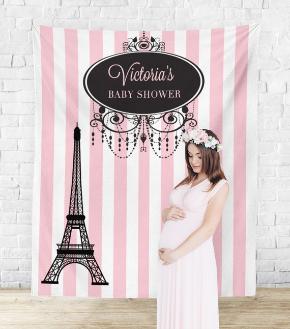Paris Baby Shower Backdrop French Baby Shower Decorations Etsy