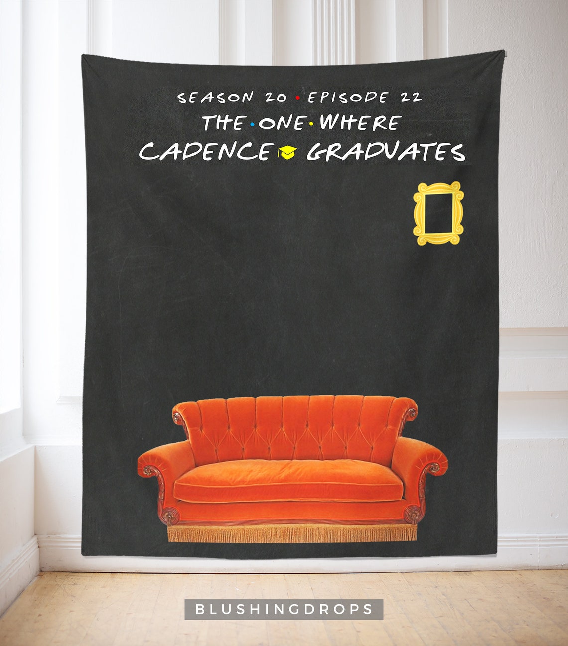 Friends Graduation Banner, the One Where They Graduate Backdrop ...