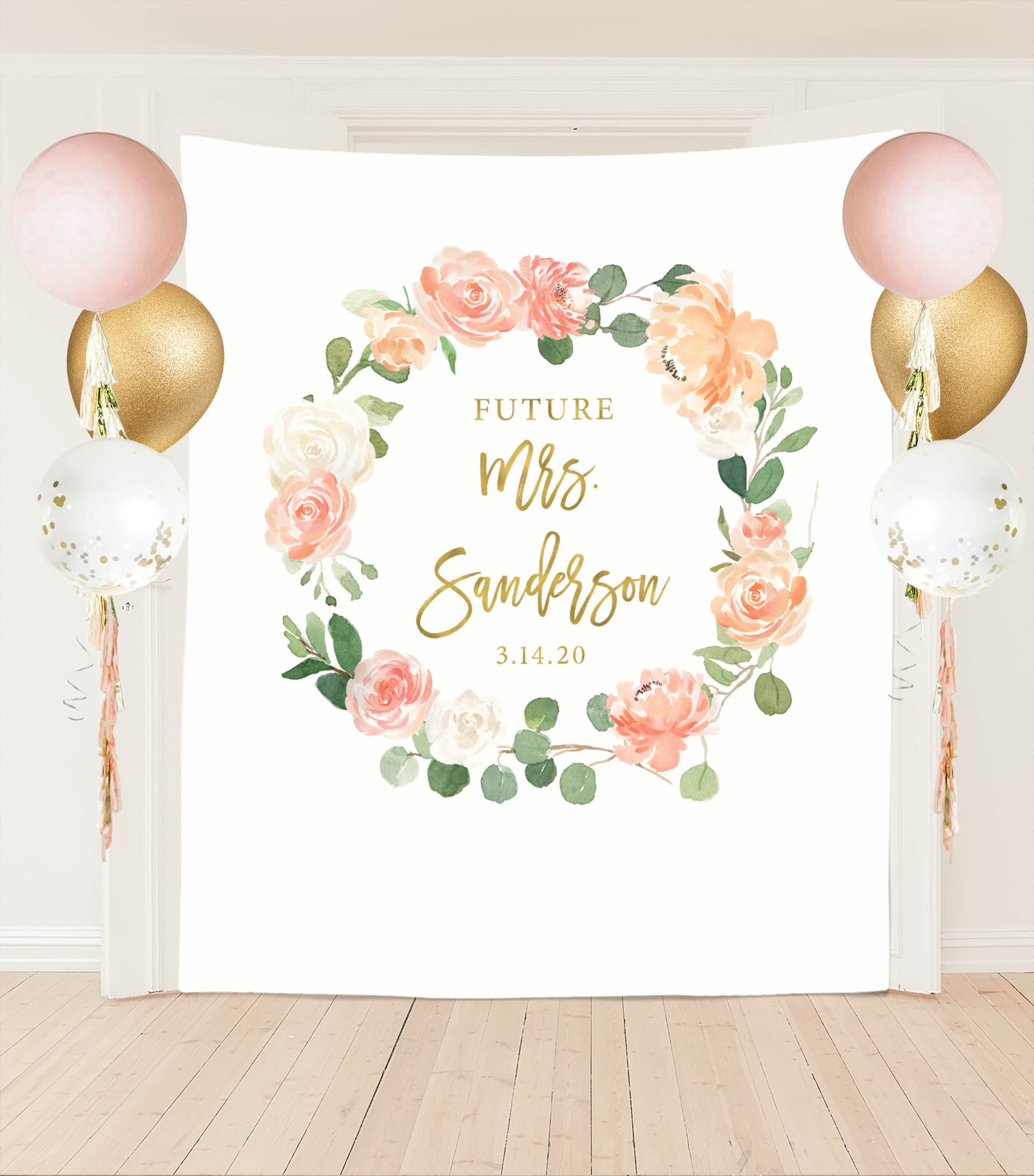 Bridal Shower Backdrop Floral Bridal Shower Decorations Etsy