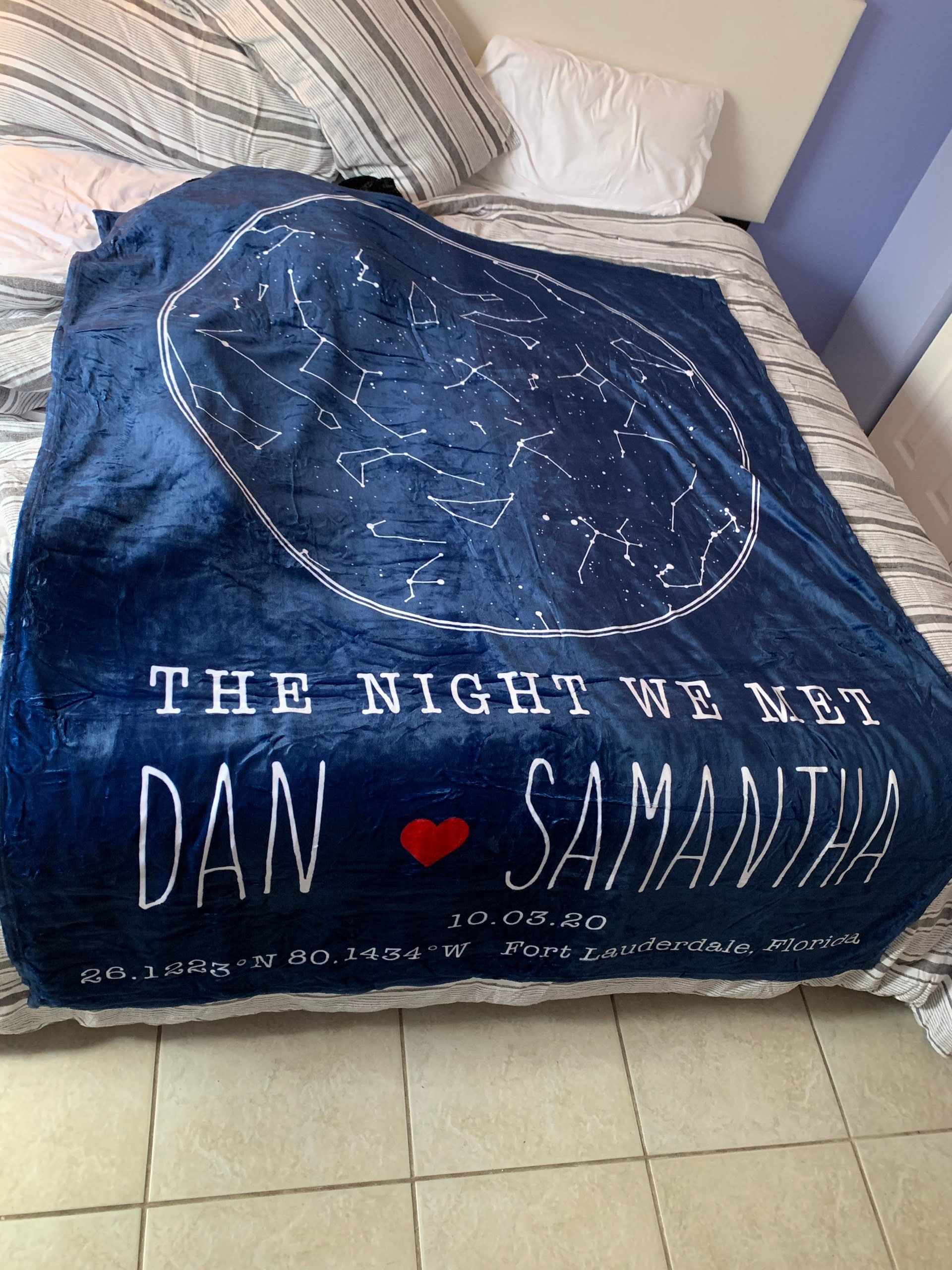 Blanket for Boyfriend Night Sky Blanket Personalized Etsy