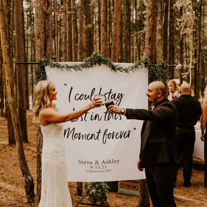 Custom Backdrop, Quote Backdrop, Wedding Vow Backdrop, Calligraphy Backdrop Printed, Rustic Wedding Decoration, Unique Wedding Ideas image 4