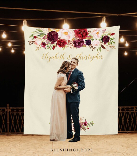 Wedding Photo Booth Backdrop Floral Backdrop Wedding Reception