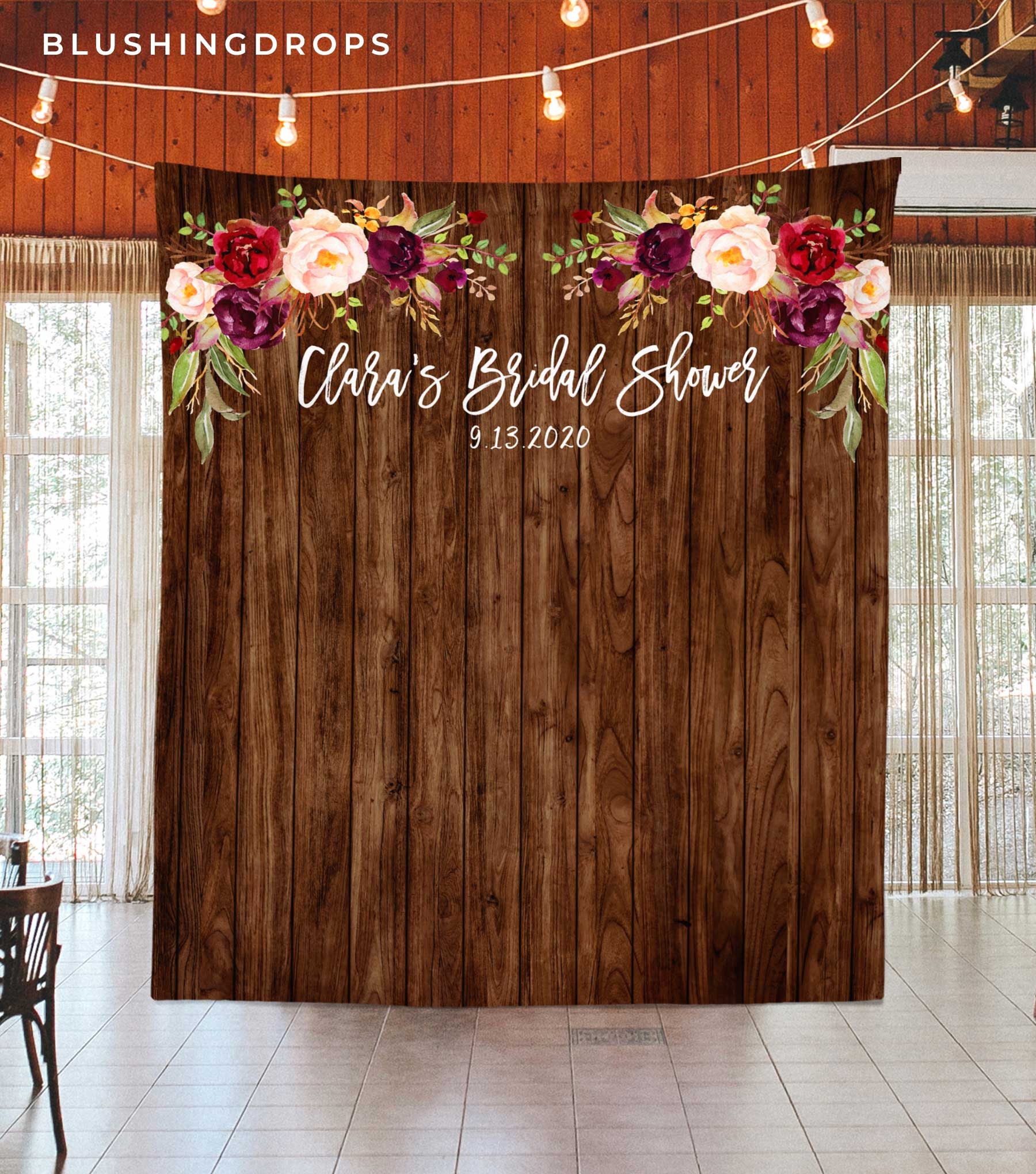 Bridal Shower Backdrop Bridal Shower Decorations and Ideas Etsy
