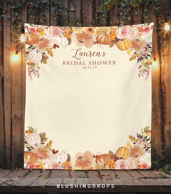 Fall Bridal Shower Backdrop, Rustic Bridal Shower Decorations