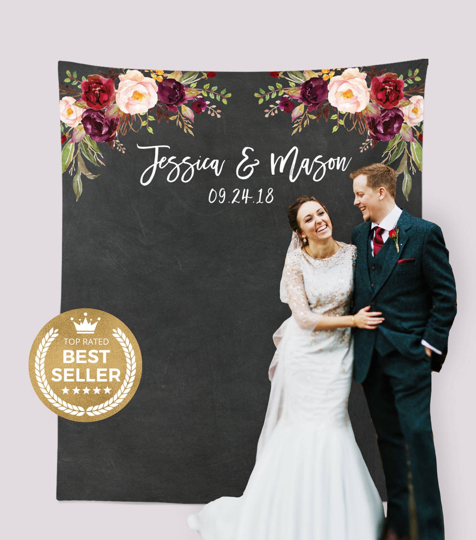 Wedding Photo Backdrop Fall Wedding Decor Ceremony Backdrop Etsy