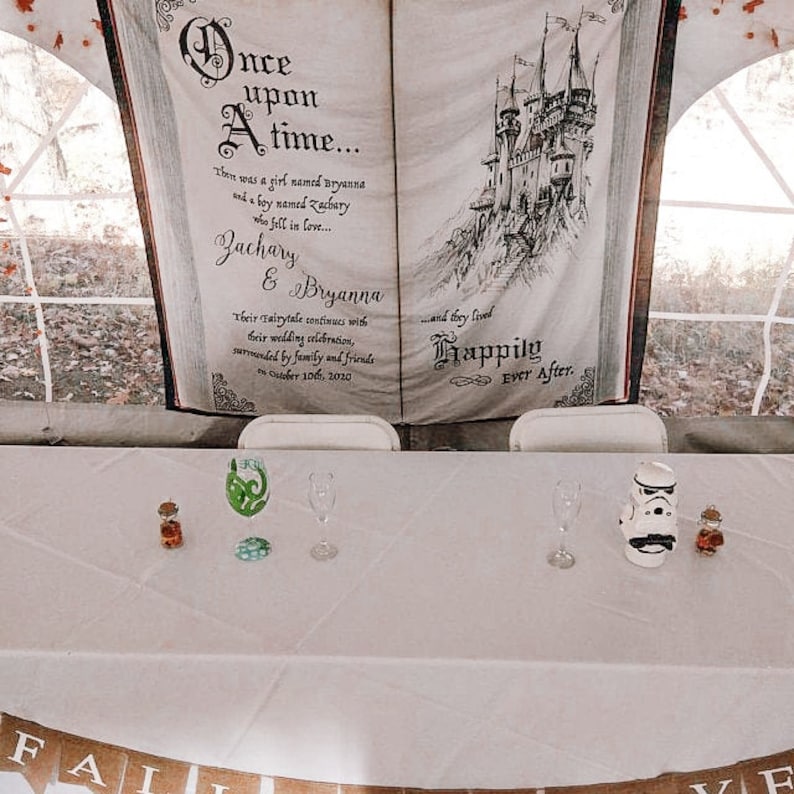 Fairytale Wedding Backdrop, Enchanted Wedding Photo Booth Backdrop, Happily Ever After Backdrop, Cinderella Wedding Decorations, Unique