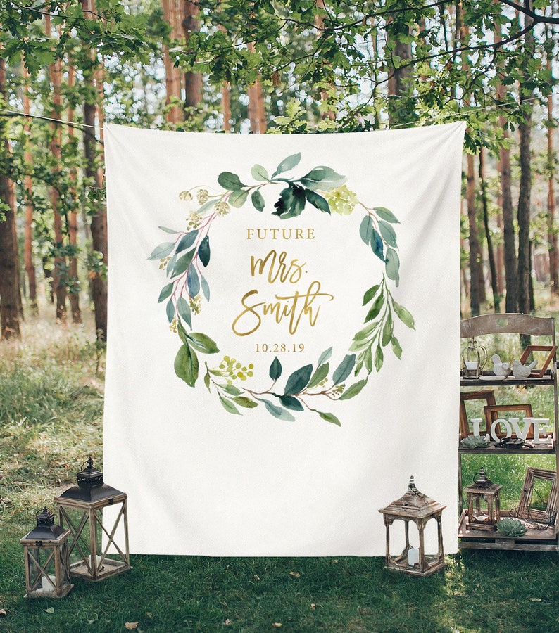 Greenery Bridal Shower Photo Backdrop Botanical Bridal Shower Etsy Canada