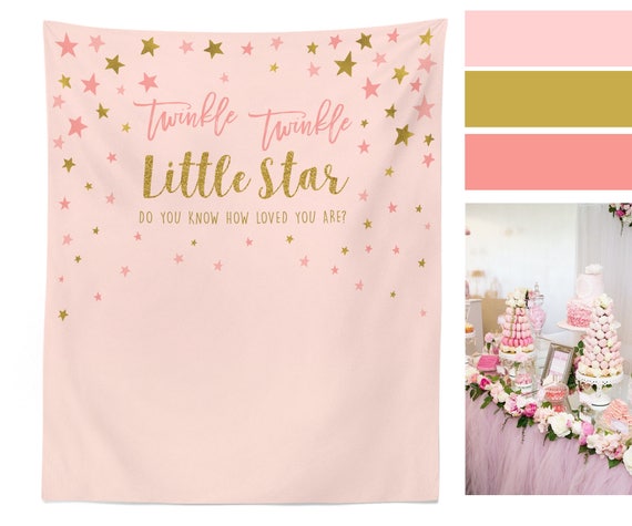 twinkle twinkle little star baby shower backdrop