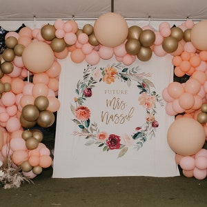 Bridal Shower Decorations, Floral Bridal Shower Backdrop, Backdrop for Bridal Shower image 2