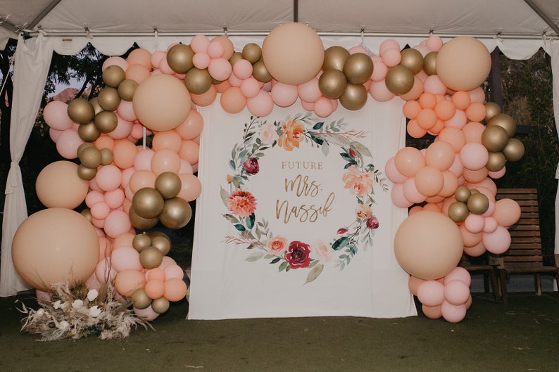 Bridal Shower Decorations, Floral Bridal Shower Backdrop, Backdrop for Bridal Shower image 2