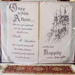 Fairytale Wedding Backdrop, Enchanted Wedding Photo Booth Backdrop, Happily Ever After Backdrop, Cinderella Wedding Decorations, Unique