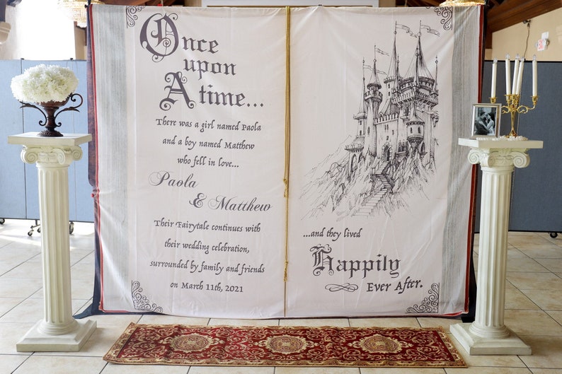 Fairytale Wedding Backdrop, Enchanted Wedding Photo Booth Backdrop, Happily Ever After Backdrop, Cinderella Wedding Decorations, Unique