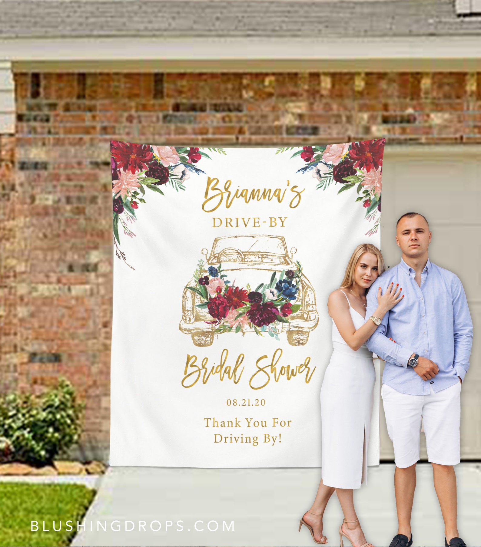 Drive By Bridal Shower Sign Bridal Shower Drive Through Etsy