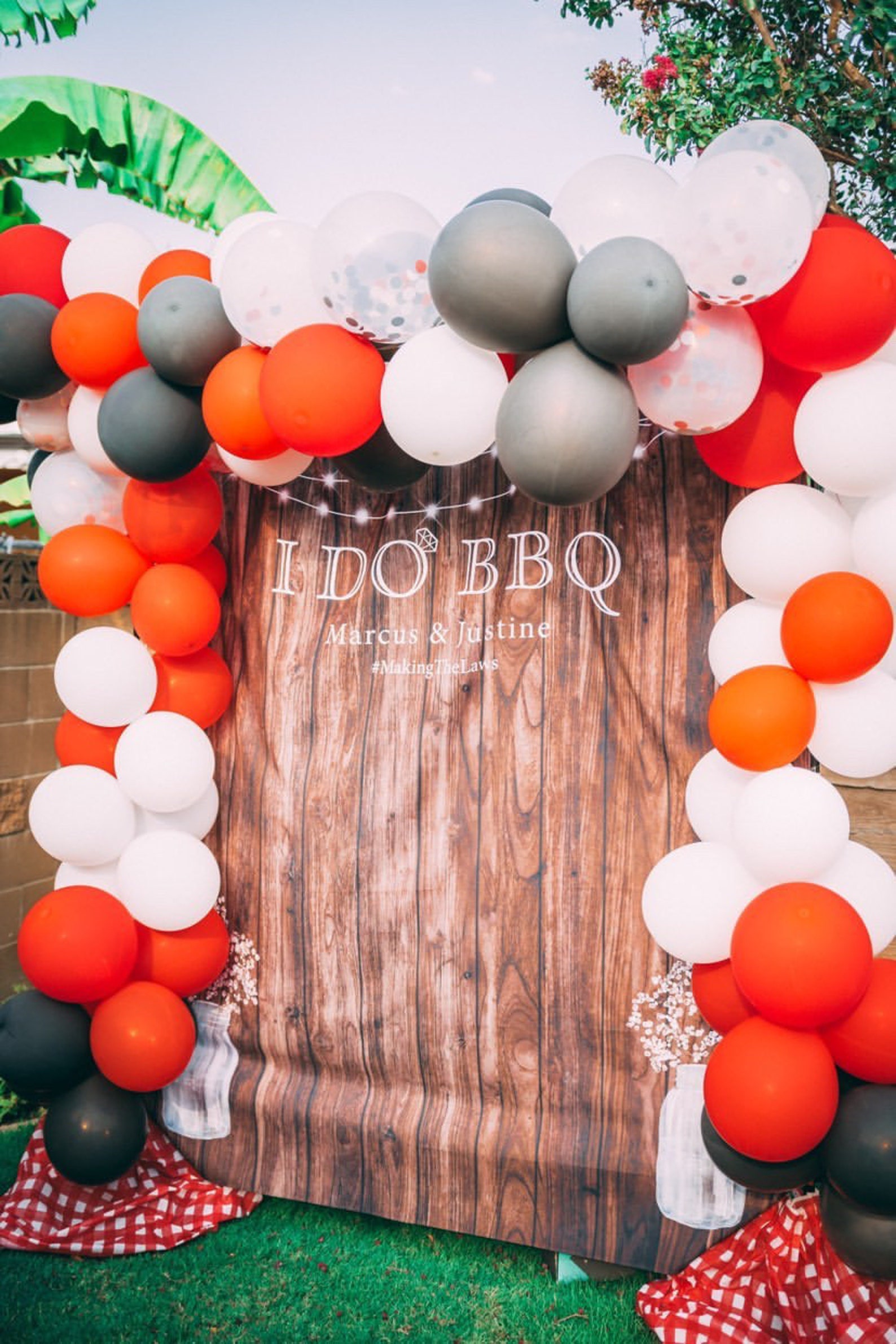I Do BBQ Decorations I Do BBQ Banner Engagement Backdrop | Etsy