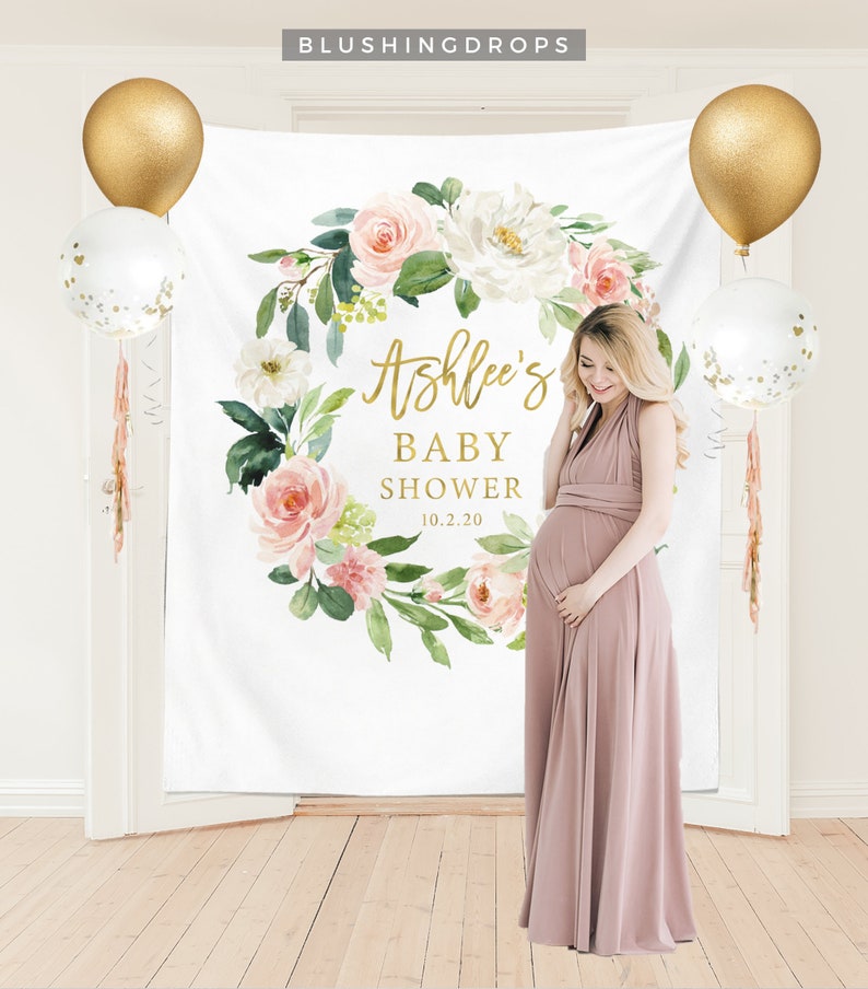 Baby Shower Backdrop Girl Baby Shower Yard Sign Drive by Etsy