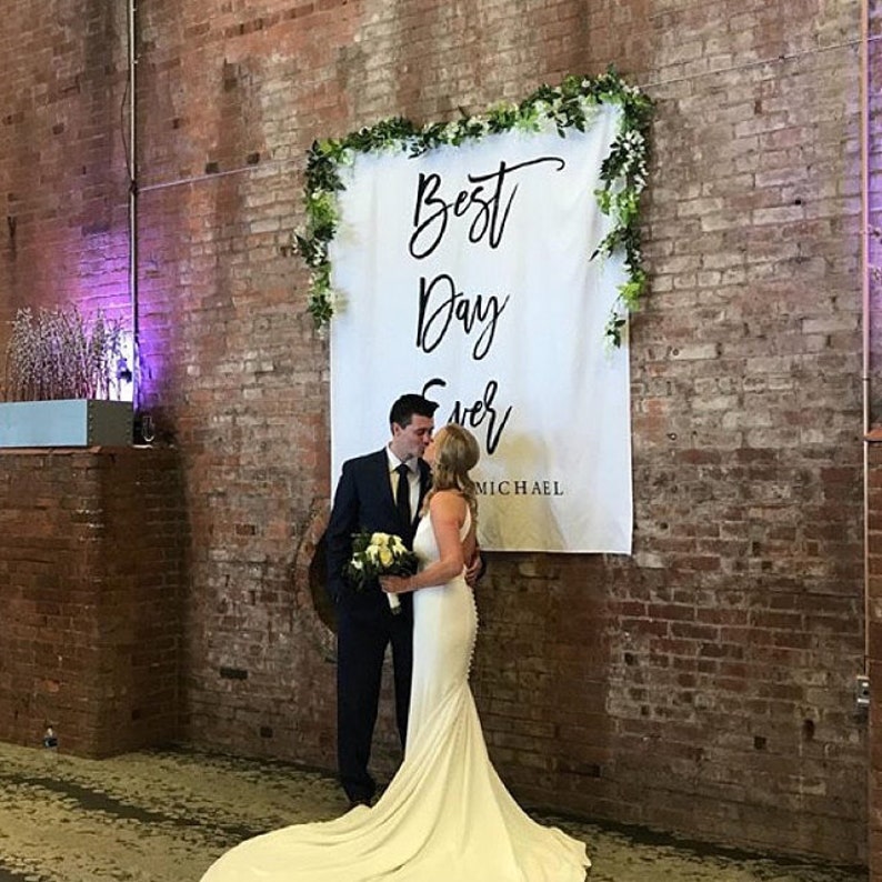 Best Day Ever Wedding Photo Backdrop Ceremony Backdrop Etsy