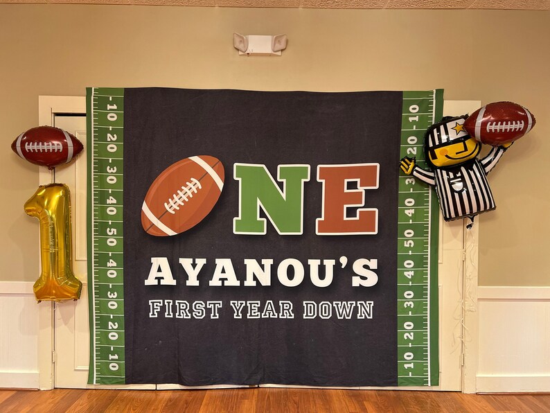 First Down Birthday Decorations First Year Down Birthday 1st - Etsy