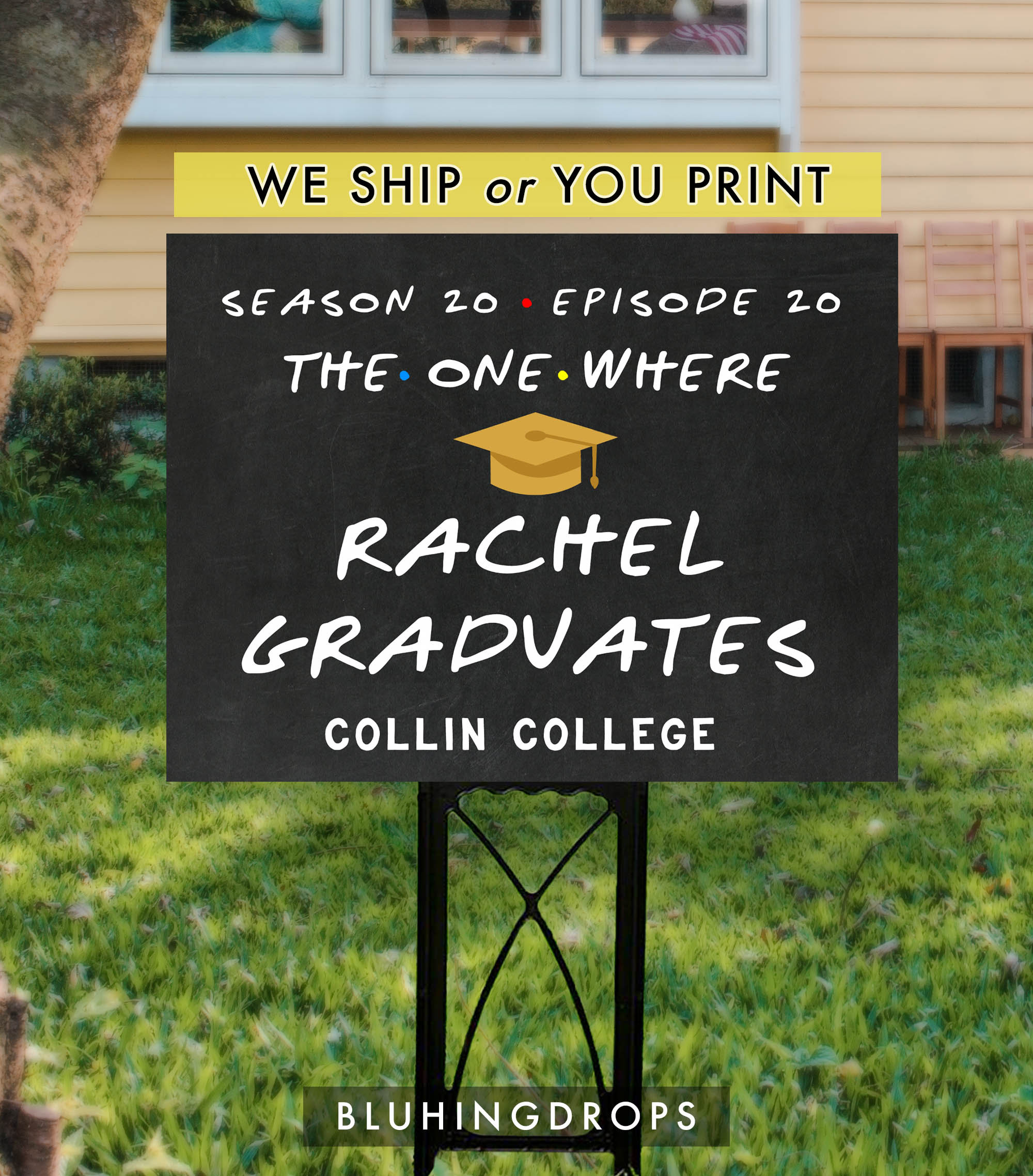 Wall Hangings Prints Home Décor Editable Graduation Yard Sign Printable