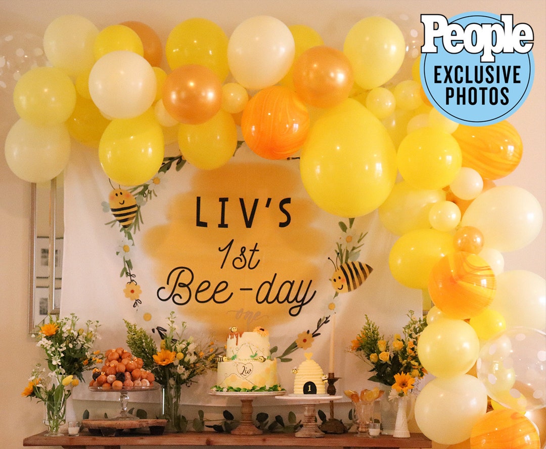 First Bee Day 1st Birthday Decorations Cake Smash Balloon 