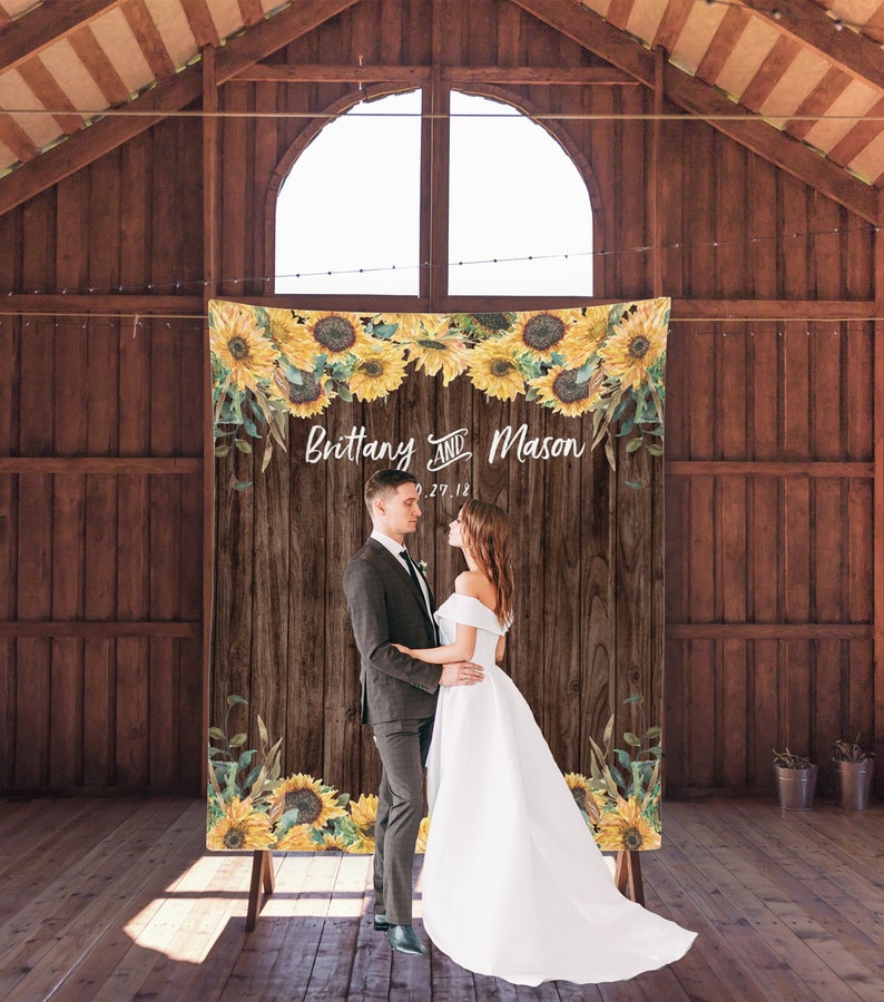 Sunflower Wedding Decorations Sunflower Backdrop Country image 0