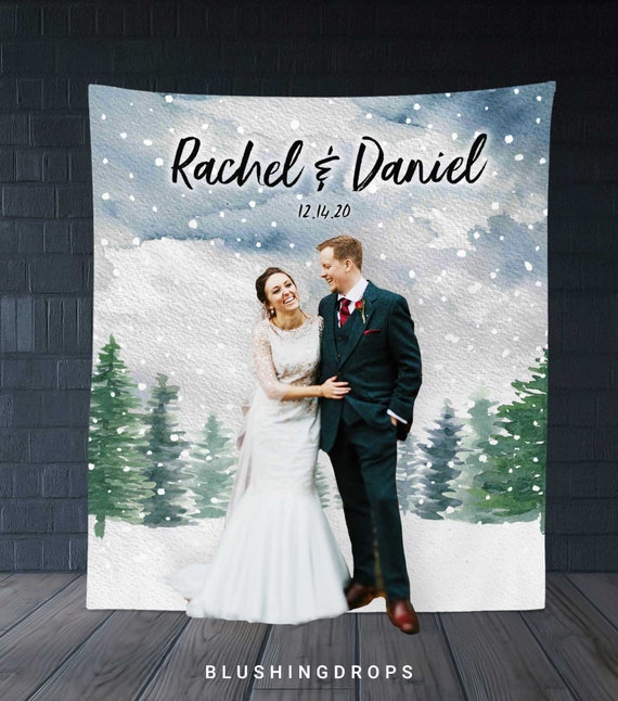 Winter Wedding Backdrop Mountain Wedding Decorations Etsy
