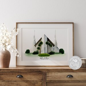 Las Vegas, Nevada LDS Temple Watercolor Painting | Digital Temple Print | LDS Wedding Gift | LDS Baptism Gift | Customizable Temple Painting