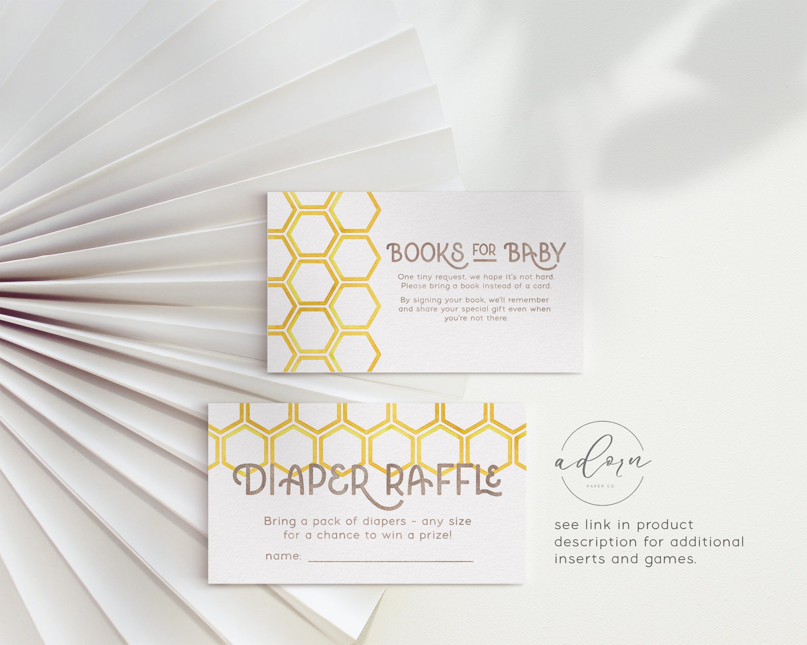 Books for Baby Insert Printable Bee Themed Baby Shower Game - Etsy